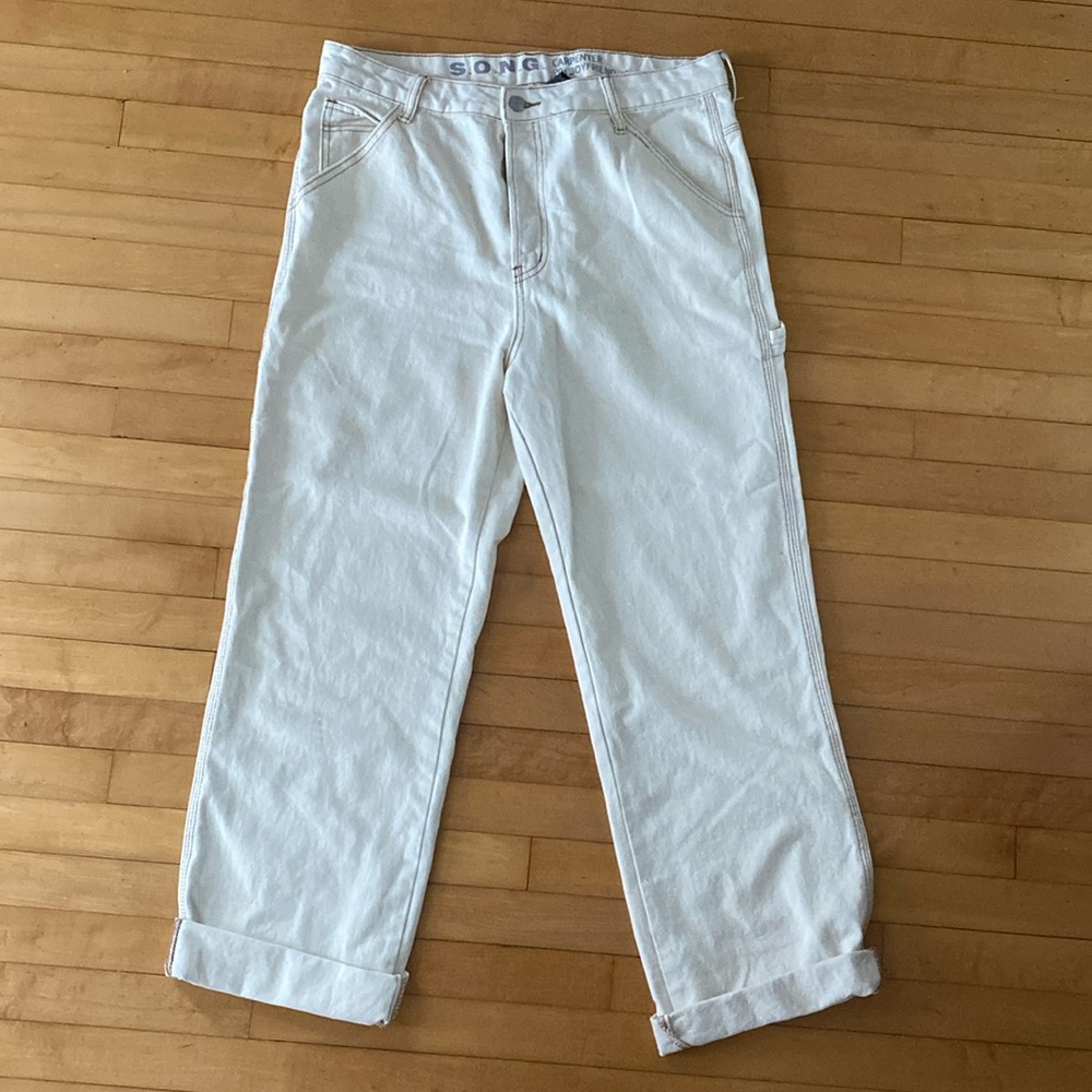 S.O.N.G. Off-white Carpenter 90s Boyfriend jeans 13/31 button fly